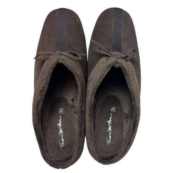 Thom McAn Womens 7.5 Brown Suede Slip On Clogs Shoes - Picture 6 of 11